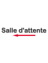 Salle d'attente direction gauche D (28x5.5cm) - Sticker/autocollant