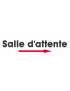 Salle d'attente direction droite E (28x8cm) - Sticker/autocollant