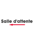 Salle d'attente direction gauche E (28x8cm) - Sticker/autocollant