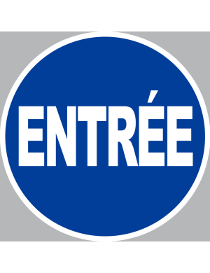 Entrée rond (15x15cm) - Sticker/autocollant
