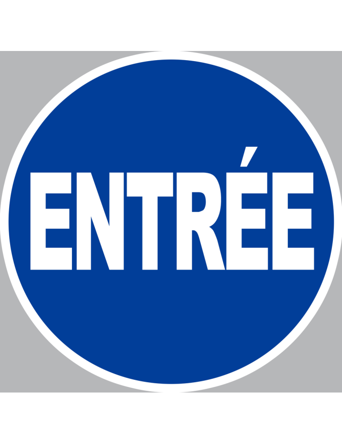 Entrée rond (10x10cm) - Sticker/autocollant