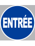 Entrée rond (10x10cm) - Sticker/autocollant