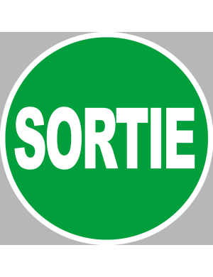 Sortie rond (10x10cm) - Sticker/autocollant