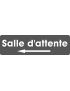 Salle d'attente direction gauche F (28x8cm) - Sticker/autocollant