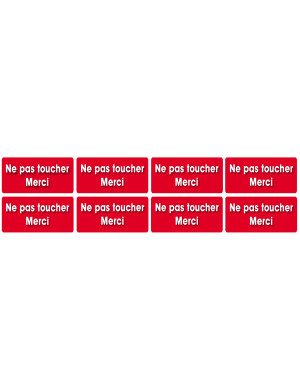 Ne pas toucher - 8fois 6x3 cm - Sticker/autocollant