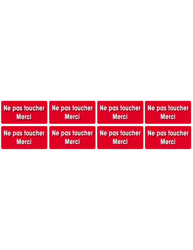 Ne pas toucher - 8fois 6x3 cm - Sticker/autocollant