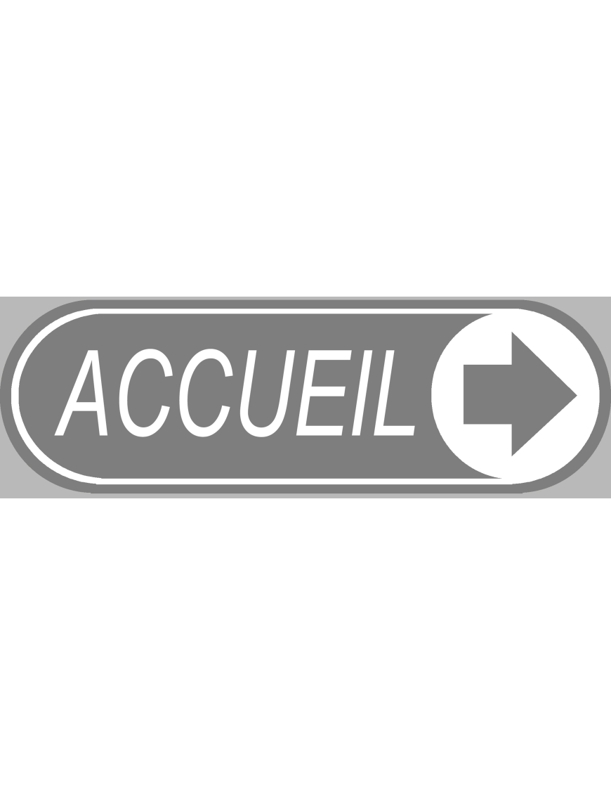 Accueil directionnel vers la droite (29x9cm) - Sticker/autocollant