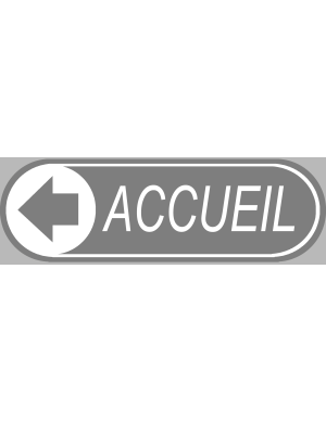 Accueil gris directionnel gauche (29x9cm) - Sticker/autocollant