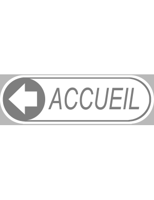 Accueil blanc directionnel gauche (29x9cm) - Sticker/autocollant