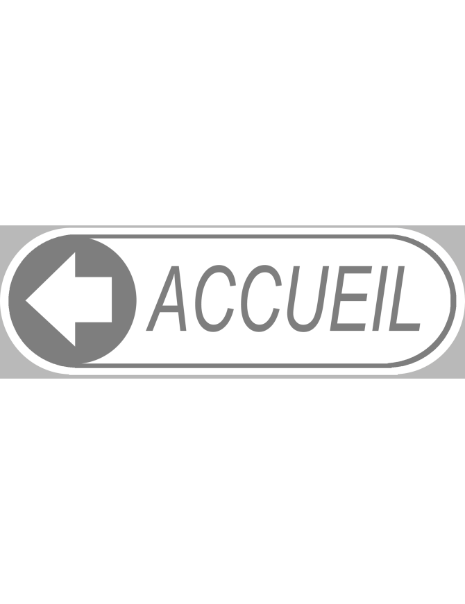 Accueil blanc directionnel gauche (29x9cm) - Sticker/autocollant