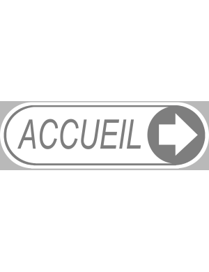 Accueil blanc directionnel droite (29x9cm) - Sticker/autocollant