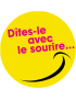 Dites le avec le sourire (5x5cm) - Sticker/autocollant