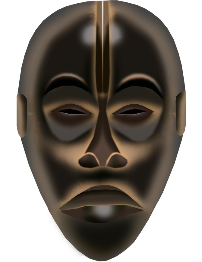 masque africain - 20x13cm - Sticker/autocollant