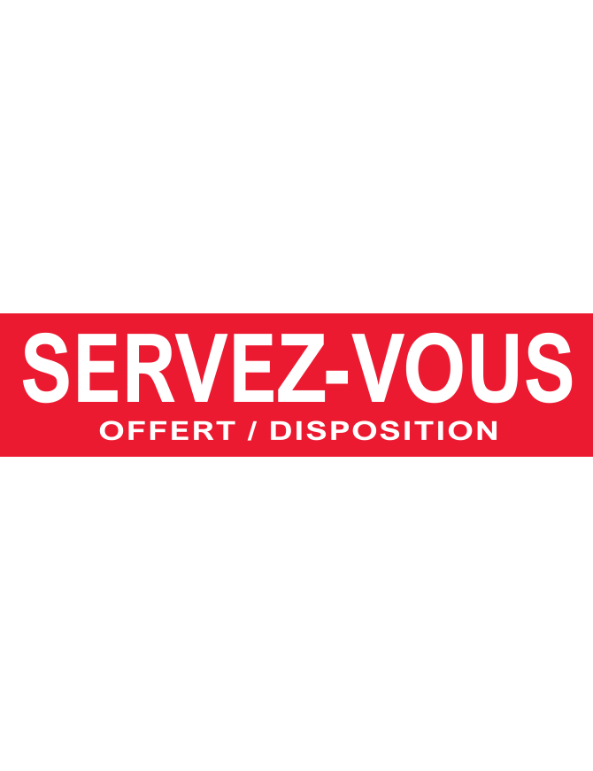 Servez-vous offert - 29x7cm - Sticker/autocollant