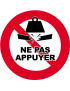 Ne pas appuyer - 5x5cm - Sticker/autocollant