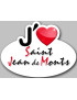 j'aime Saint-Jean-de-Monts  (5x3.7cm) - Sticker/autocollant