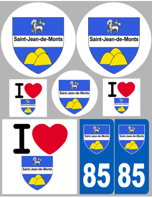Saint-Jean-de-Monts (8 autocollants variés) - Sticker/autocol