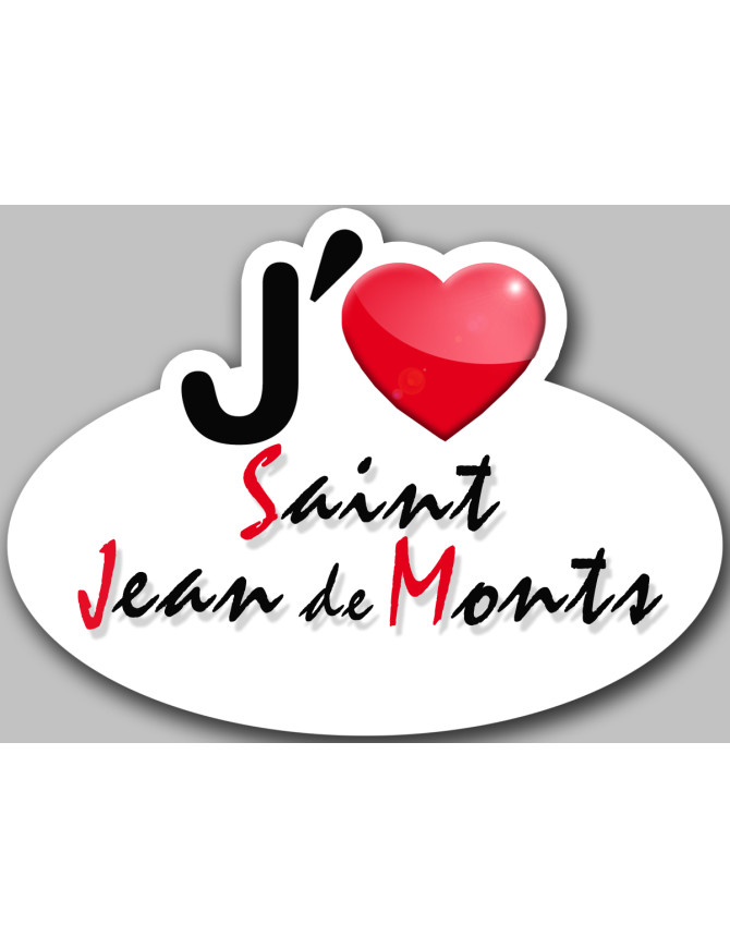 j'aime Saint-Jean-de-Monts (15x11cm) - Sticker/autocollant