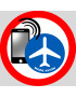Téléphone en mode avion - 20x20cm - Sticker/autocollant