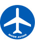 Mode avion - 5x5cm - Sticker/autocollant