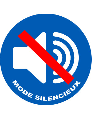 Mode silencieux - 10x10cm - Sticker/autocollant