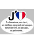 J'aime la France - 15x11cm - Sticker/autocollant
