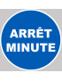 Arrêt minute - 5x5cm - Sticker/autocollant