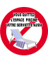 Absent retirez votre serviette - 15x15cm - Sticker/autocollant