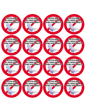 Vous êtes absent retirez serviette - 16 fois 5cm - Sticker/autocollant