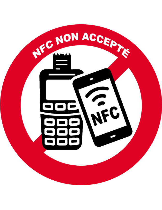 Paiement FCN non accepté - 20x20cm - Sticker/autocollant