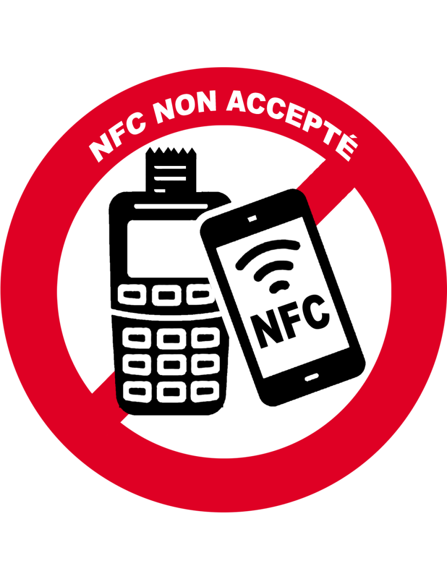 Paiement FCN non accepté - 15x15cm - Sticker/autocollant