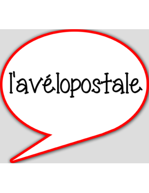 l'avélopostale - 10x9cm - sticker/autocollant
