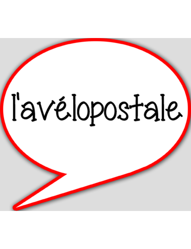 l'avélopostale - 10x9cm - sticker/autocollant