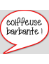 Coiffeuse barbante - 10x9cm - sticker/autocollant