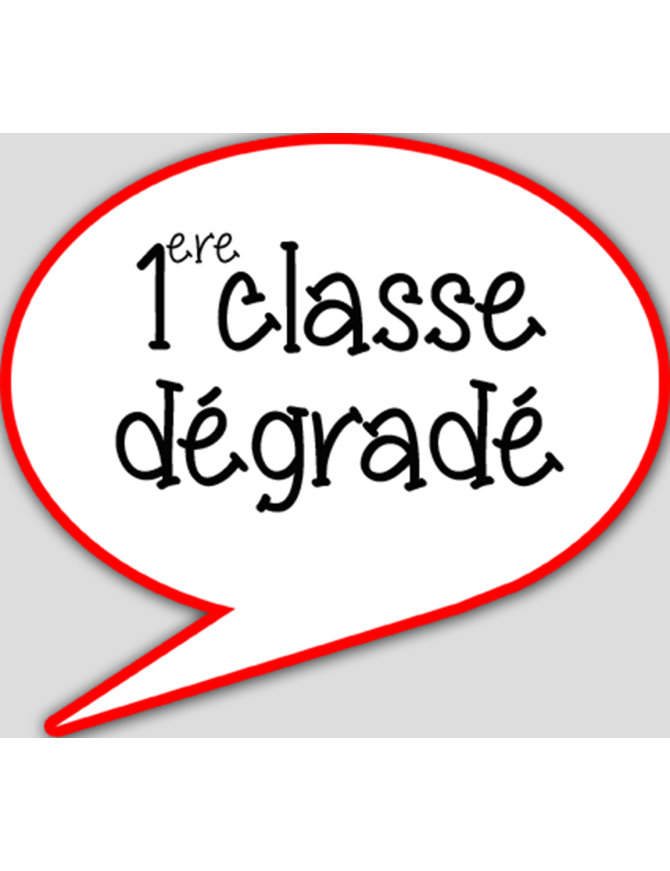 1ère classe dégradé - 15x13.5cm - sticker/autocollant
