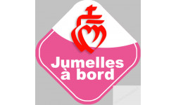 bébés à bord jumelles vendéennes - 10cm - Sticker/autocollant