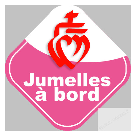 bébés à bord jumelles vendéennes - 10cm - Sticker/autocollant