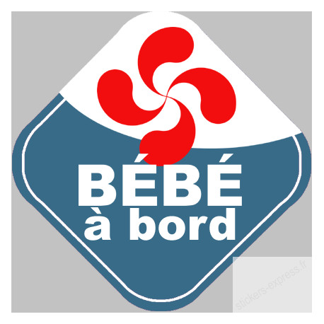 bébé à bord Basque - 10cm - Sticker/autocollant