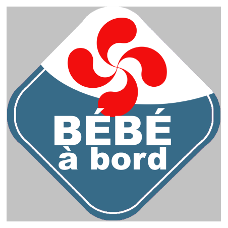 bébé à bord Basque - 10cm - Sticker/autocollant