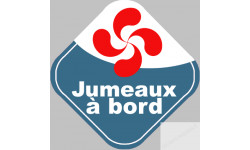 bébés à bord jumeaux basque - 10cm - Sticker/autocollant