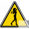 Autocollant : Panneau de danger sexy 4/sticker
