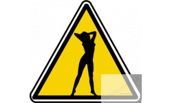 Autocollant : Panneau de danger sexy 6/sticker