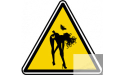 Autocollant : Panneau de danger sexy 10/sticker