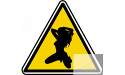 Autocollant : Panneau de danger sexy 17/sticker