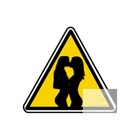 Autocollant : Panneau de danger sexy 28/sticker