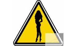 Autocollant : Panneau de danger sexy 31/sticker
