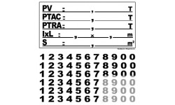 Tare adhésive VL et remorque - Sticker/autocollant