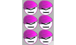 bonnet rose - 6fois 10cm - Sticker/autocollant
