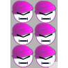 bonnet rose - 6fois 10cm - Sticker/autocollant