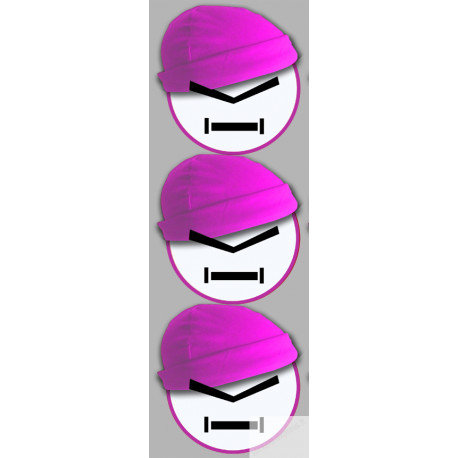 Stickers / autocollants bonnet rose